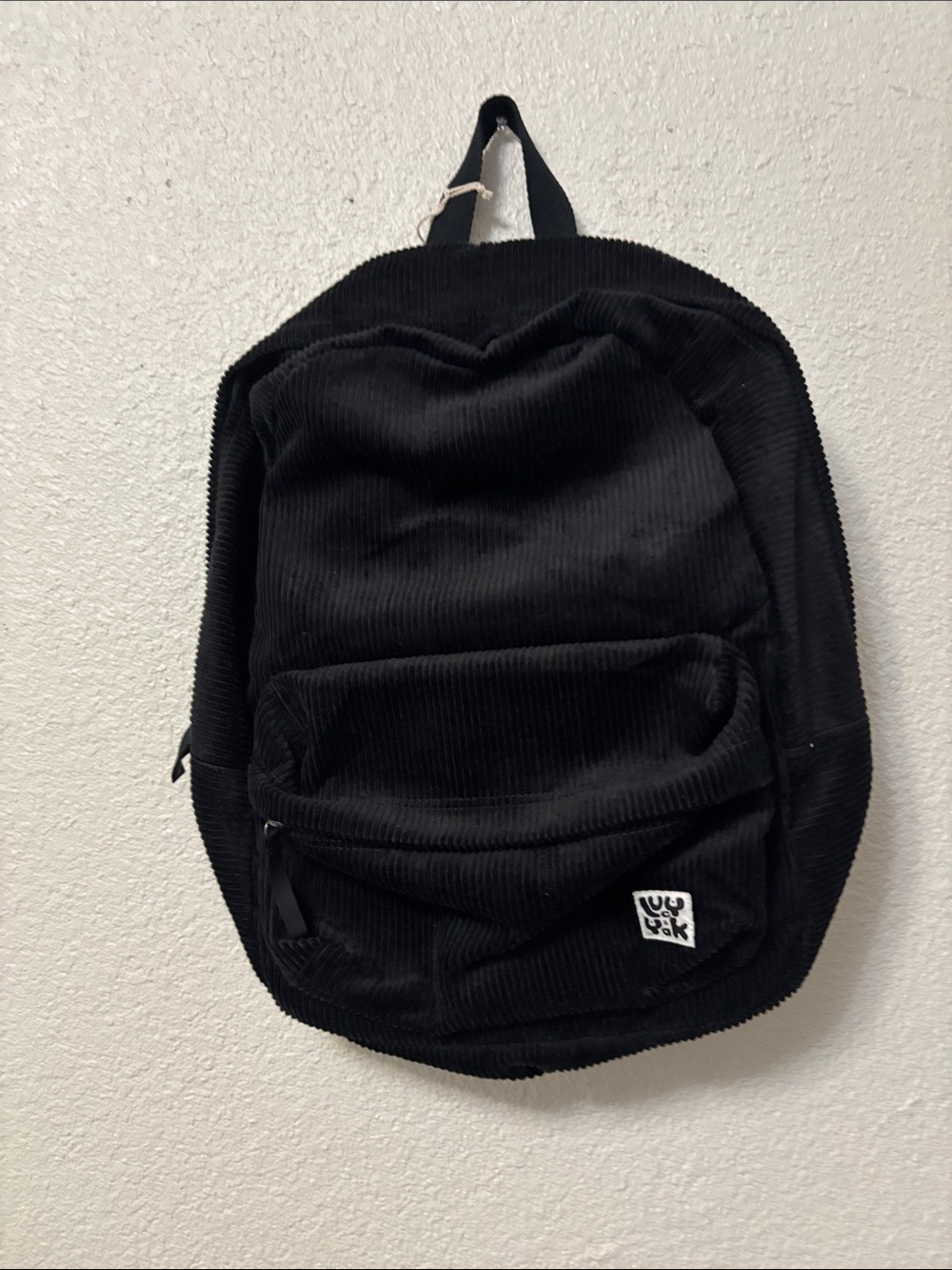 Lucy and Yak Kellie  Black Corduroy Backpack